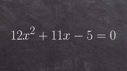 Solving by factoring with a is greater than 1 to find the zeros Instructional Video