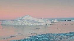 Ice floe floating in the ocean Stock Footage