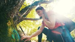 Exploring nature. Stock Footage