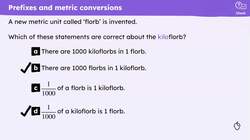 Checking and securing understanding of converting between metric and imperial measures Instructional Video