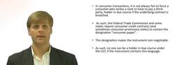 Holder in Due Course - Consumer Transactions Instructional Video