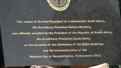 CLEAN : Mandela statue unveiled on Reconciliation News Clip
