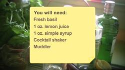 How to Make a Gin Basil Smash Instructional Video