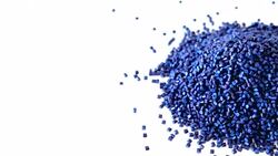 Raw plastic granules for industry on a white background Stock Footage