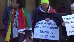 Protesters call for gay marriage rights as Church of England Synod meets News Clip