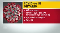 Ontario reports record 978 new COVID-19 cases News Clip