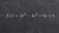 Use Descartes Rule of signs to determine the number of positive and negative Instructional Video