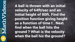 Learn how to find the position function given the velocity and acceleration, parti Instructional Video