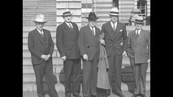 Five governors of farm states present a farm program to Pres. Franklin Roosevelt in Washington, DC News Clip