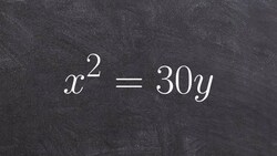 Graph the parabola by identifying the focus and vertex Instructional Video