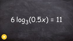 Solving an logarithmic equation Instructional Video