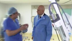 Sajid Javid MP visiting robotic surgery unit News Clip