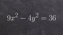 Given an equation find the vertices, center and foci of hyperbola Instructional Video