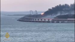 Kerch bridge linking Russia to Crimea damaged in explosion News Clip