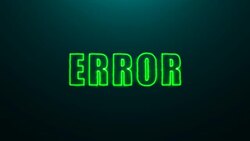 Letters of Error text on background with top light, 3d rendering background Stock Footage
