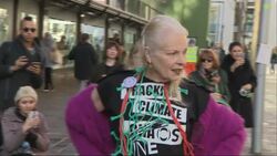 Vivienne Westwood anti-fracking protest News Clip