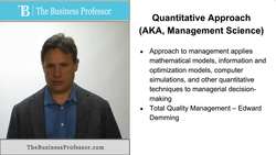 Quantitative Approach to Management Instructional Video