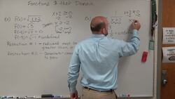Domain of a simple rational function in interval and set notation Instructional Video
