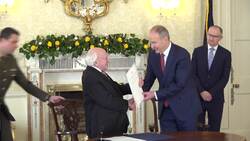 Micheal Martin formally becomes Taoiseach News Clip