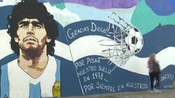 CLEAN : New Maradona murals emerge in Argentina, one year after his death News Clip
