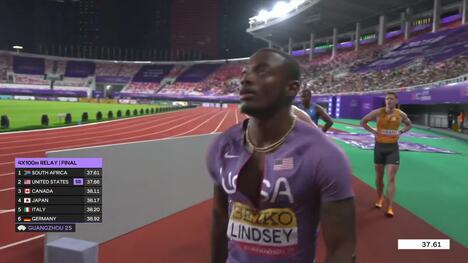 Canadian 4x100-metre men finish 3rd at World Athletics Relay final