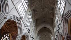 England, Bath Abbey - cieling Stock Footage
