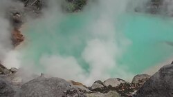 Hot spring in Beppu Oita, Japan (Geothermal Spa) Stock Footage