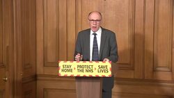 Steve Powis speaks at daily presser on Covid-19 from Downing Street News Clip