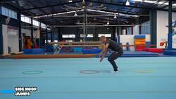 Elementary gymnastics - Floor mats - 6 side hoop jumps Instructional Video