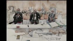 CLEAN : Courtroom sketches of Sarkozy and co-defendants during graft trial News Clip