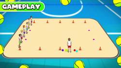 Cross the river!! Play this game with every elementary PE class Instructional Video