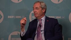 Reform UK leader Nigel Farage arrives at party's Welsh Conference News Clip