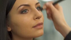 Beautiful face of a young cute girl Stock Footage