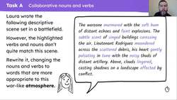 Refining descriptions with semantic fields, present participles, and semicolons Instructional Video