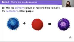 Mixing secondary colours: summer purples Instructional Video