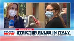 Italy makes masks mandatory outdoors as it extends state of emergency to 2021 News Clip