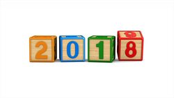 2019 new year. Isolated 3D render Stock Footage