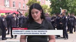 Hundreds line the streets in Parkchester to pay respects to slain NYPD officer News Clip