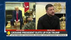 Trump-Zelensky meet: Ukrainian president arrives in all-black pant suit to Oval Office News Clip