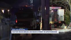 Water main break, icing conditions in Spotswood closes a section of Main Street News Clip