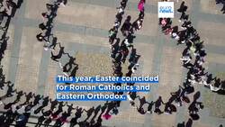 Folk dancing and dyed eggs as Bulgaria's Ruse celebrates Easter News Clip