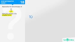 GCSE Secondary Maths Age 13-17 - Algebra: Surds - Explained Instructional Video