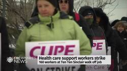 Residents come out in support of striking Winnipeg health-care aides News Clip