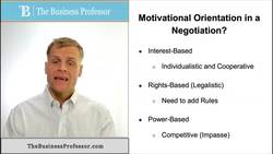 Motivational Orientation in a Negotiation Instructional Video
