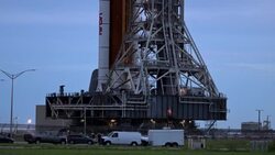 CLEAN : NASA rolls back lunar rocket as Hurricane Ian threatens Florida News Clip