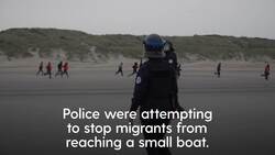 French police pepper-spray migrants News Clip