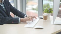 Business Worker freelance hands using a computer Stock Footage