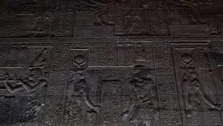 Dendera temple or Temple of Hathor. Egypt. Dendera, Denderah, is a small town in Egypt. Dendera Temple complex, one of the best-preserved temple sites from ancient Upper Egypt. Stock Footage