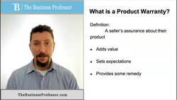 Marketing - What is Product Warranty? Instructional Video