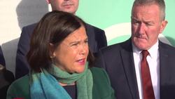 Sinn Fein's Michelle O'Neill and Mary Lou McDonald speak to the media at the party's ard fheis News Clip